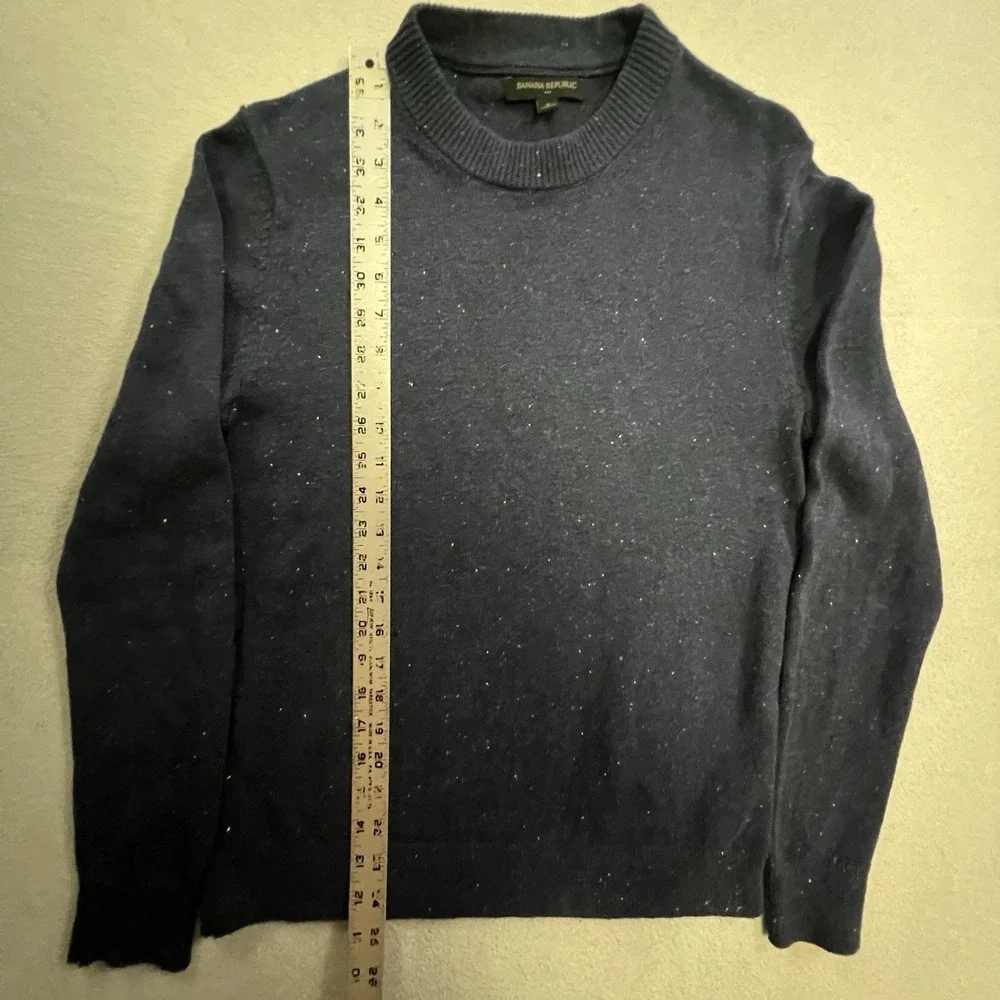 Banana Republic Sweater Men's Size Small Blue Mercantile Speckled Wool Blend